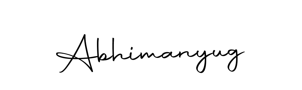 Design your own signature with our free online signature maker. With this signature software, you can create a handwritten (Autography-DOLnW) signature for name Abhimanyug. Abhimanyug signature style 10 images and pictures png