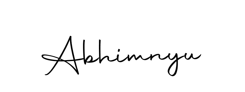 Use a signature maker to create a handwritten signature online. With this signature software, you can design (Autography-DOLnW) your own signature for name Abhimnyu. Abhimnyu signature style 10 images and pictures png