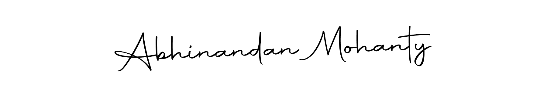 How to make Abhinandan Mohanty name signature. Use Autography-DOLnW style for creating short signs online. This is the latest handwritten sign. Abhinandan Mohanty signature style 10 images and pictures png