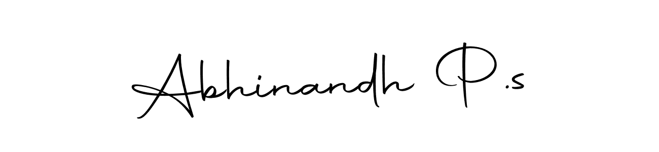 How to make Abhinandh P.s signature? Autography-DOLnW is a professional autograph style. Create handwritten signature for Abhinandh P.s name. Abhinandh P.s signature style 10 images and pictures png