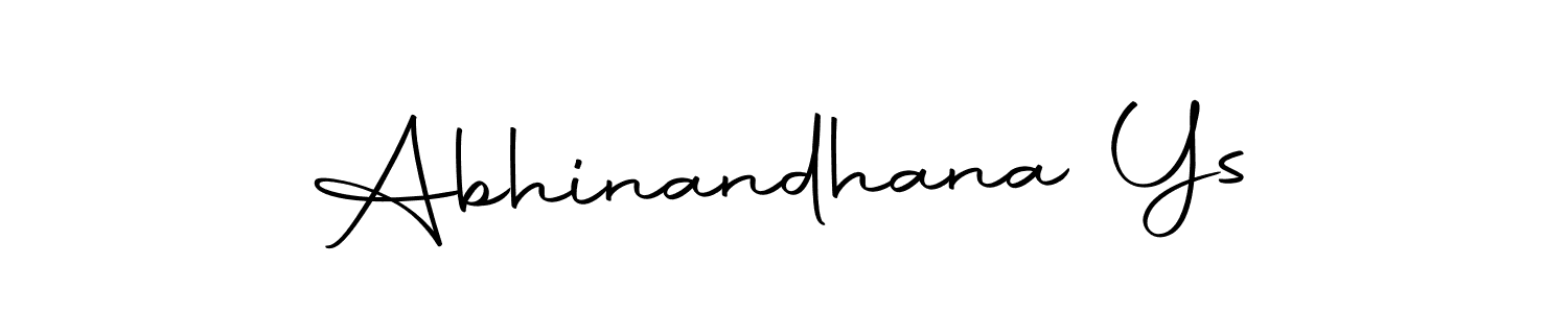 Create a beautiful signature design for name Abhinandhana Ys. With this signature (Autography-DOLnW) fonts, you can make a handwritten signature for free. Abhinandhana Ys signature style 10 images and pictures png