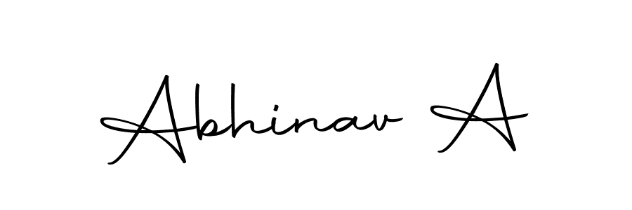 Create a beautiful signature design for name Abhinav A. With this signature (Autography-DOLnW) fonts, you can make a handwritten signature for free. Abhinav A signature style 10 images and pictures png