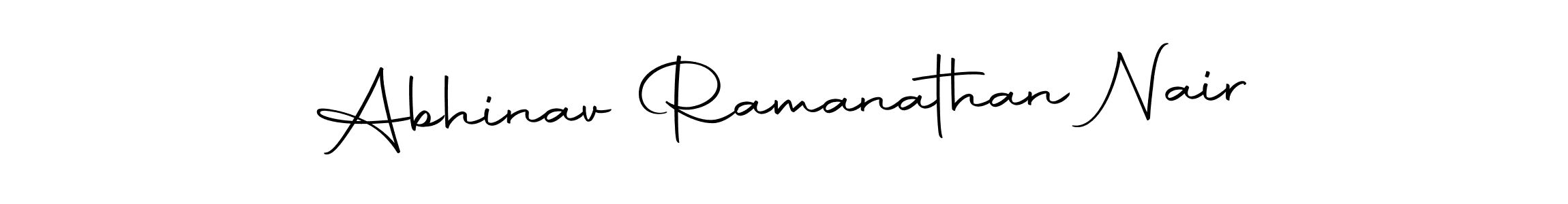 How to make Abhinav Ramanathan Nair name signature. Use Autography-DOLnW style for creating short signs online. This is the latest handwritten sign. Abhinav Ramanathan Nair signature style 10 images and pictures png