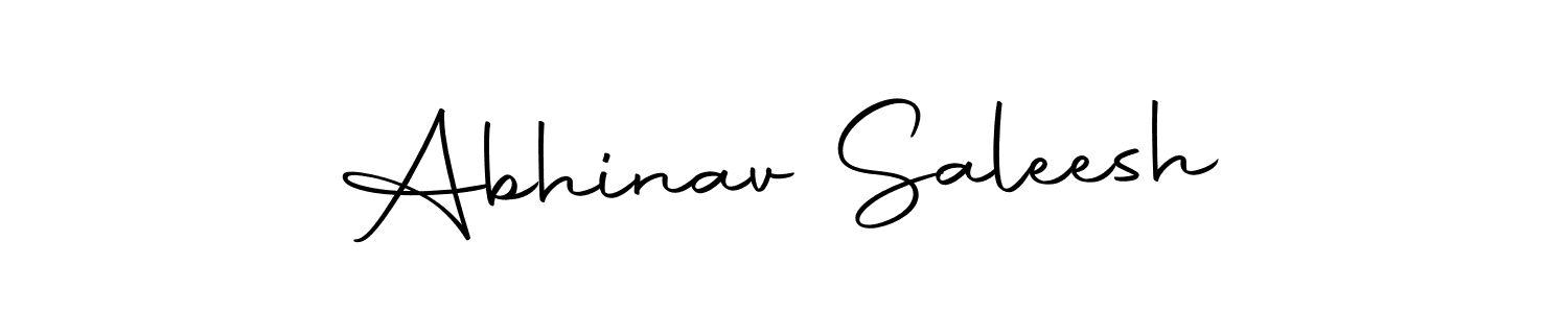 How to make Abhinav Saleesh name signature. Use Autography-DOLnW style for creating short signs online. This is the latest handwritten sign. Abhinav Saleesh signature style 10 images and pictures png