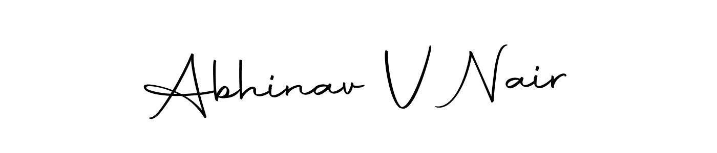 You can use this online signature creator to create a handwritten signature for the name Abhinav V Nair. This is the best online autograph maker. Abhinav V Nair signature style 10 images and pictures png