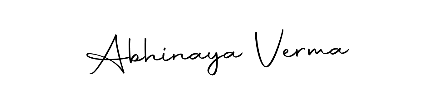 Design your own signature with our free online signature maker. With this signature software, you can create a handwritten (Autography-DOLnW) signature for name Abhinaya Verma. Abhinaya Verma signature style 10 images and pictures png