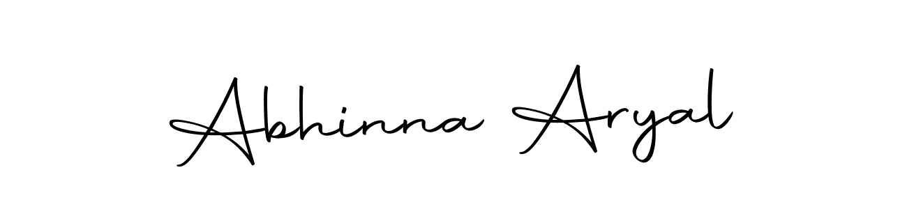 How to make Abhinna Aryal name signature. Use Autography-DOLnW style for creating short signs online. This is the latest handwritten sign. Abhinna Aryal signature style 10 images and pictures png