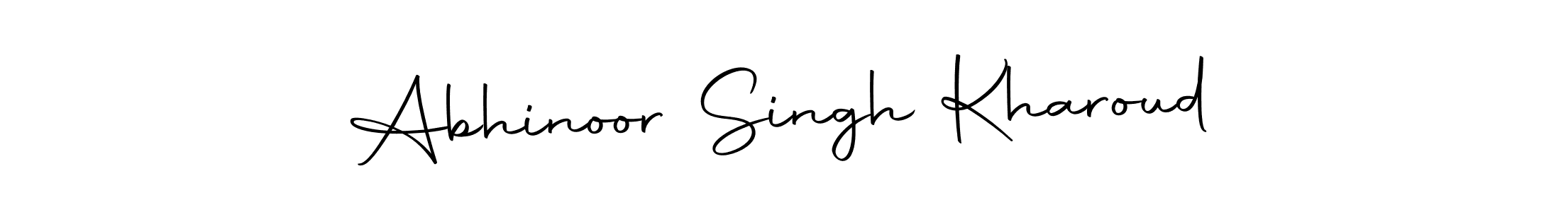 Also we have Abhinoor Singh Kharoud name is the best signature style. Create professional handwritten signature collection using Autography-DOLnW autograph style. Abhinoor Singh Kharoud signature style 10 images and pictures png