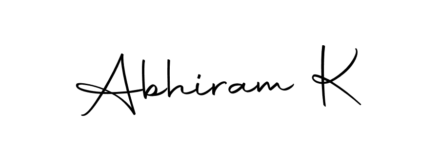 The best way (Autography-DOLnW) to make a short signature is to pick only two or three words in your name. The name Abhiram K include a total of six letters. For converting this name. Abhiram K signature style 10 images and pictures png