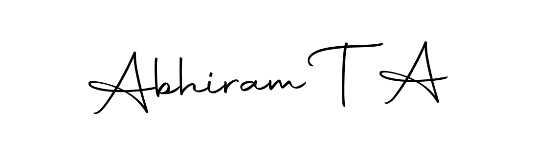 Also we have Abhiram T A name is the best signature style. Create professional handwritten signature collection using Autography-DOLnW autograph style. Abhiram T A signature style 10 images and pictures png