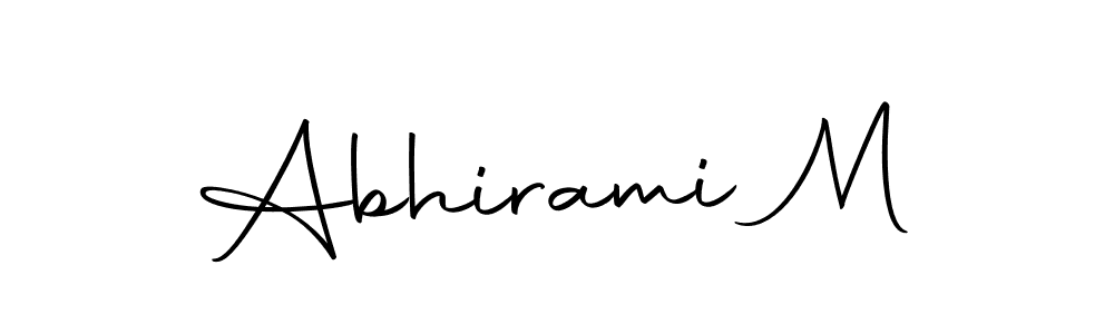 Make a beautiful signature design for name Abhirami M. With this signature (Autography-DOLnW) style, you can create a handwritten signature for free. Abhirami M signature style 10 images and pictures png