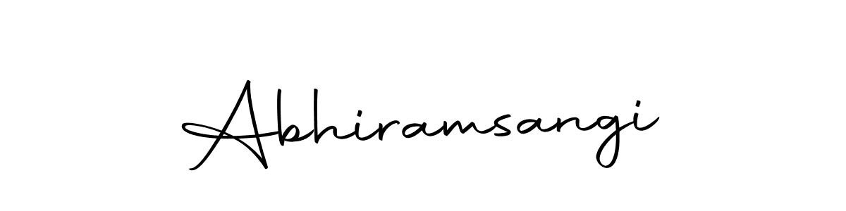 You can use this online signature creator to create a handwritten signature for the name Abhiramsangi. This is the best online autograph maker. Abhiramsangi signature style 10 images and pictures png