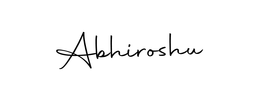 Create a beautiful signature design for name Abhiroshu. With this signature (Autography-DOLnW) fonts, you can make a handwritten signature for free. Abhiroshu signature style 10 images and pictures png