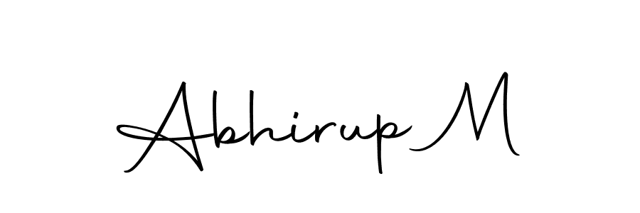 Design your own signature with our free online signature maker. With this signature software, you can create a handwritten (Autography-DOLnW) signature for name Abhirup M. Abhirup M signature style 10 images and pictures png