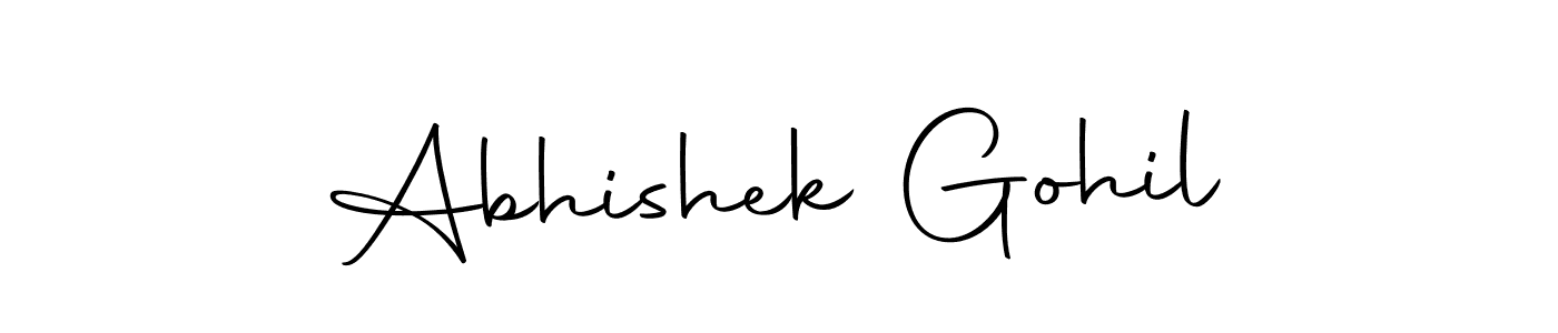 if you are searching for the best signature style for your name Abhishek Gohil. so please give up your signature search. here we have designed multiple signature styles  using Autography-DOLnW. Abhishek Gohil signature style 10 images and pictures png