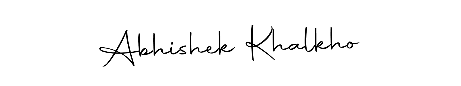 How to make Abhishek Khalkho name signature. Use Autography-DOLnW style for creating short signs online. This is the latest handwritten sign. Abhishek Khalkho signature style 10 images and pictures png