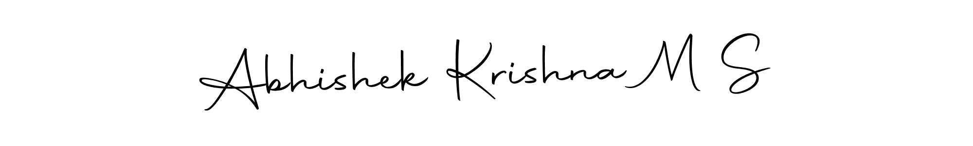 It looks lik you need a new signature style for name Abhishek Krishna M S. Design unique handwritten (Autography-DOLnW) signature with our free signature maker in just a few clicks. Abhishek Krishna M S signature style 10 images and pictures png