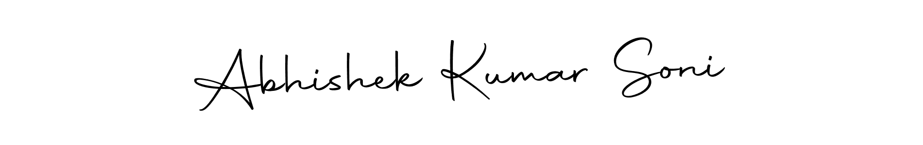 This is the best signature style for the Abhishek Kumar Soni name. Also you like these signature font (Autography-DOLnW). Mix name signature. Abhishek Kumar Soni signature style 10 images and pictures png