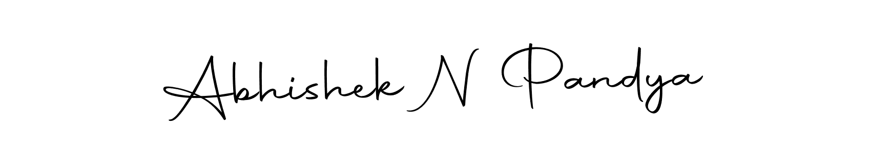 How to make Abhishek N Pandya signature? Autography-DOLnW is a professional autograph style. Create handwritten signature for Abhishek N Pandya name. Abhishek N Pandya signature style 10 images and pictures png