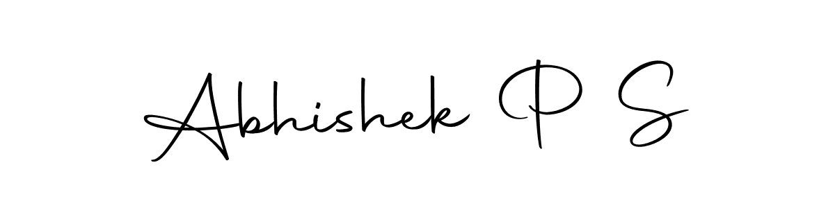 This is the best signature style for the Abhishek P S name. Also you like these signature font (Autography-DOLnW). Mix name signature. Abhishek P S signature style 10 images and pictures png