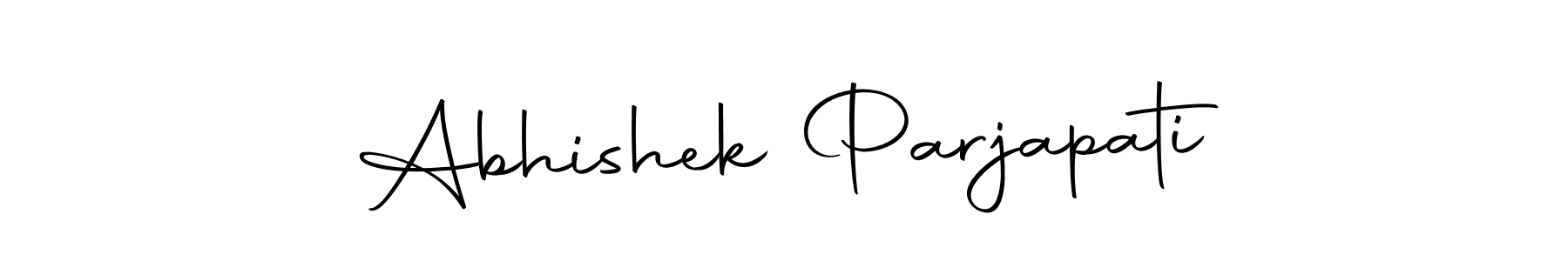 How to make Abhishek Parjapati name signature. Use Autography-DOLnW style for creating short signs online. This is the latest handwritten sign. Abhishek Parjapati signature style 10 images and pictures png