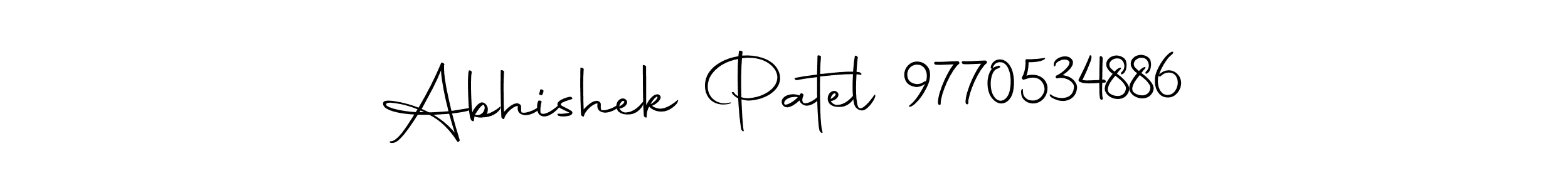 Abhishek Patel 9770534886 stylish signature style. Best Handwritten Sign (Autography-DOLnW) for my name. Handwritten Signature Collection Ideas for my name Abhishek Patel 9770534886. Abhishek Patel 9770534886 signature style 10 images and pictures png