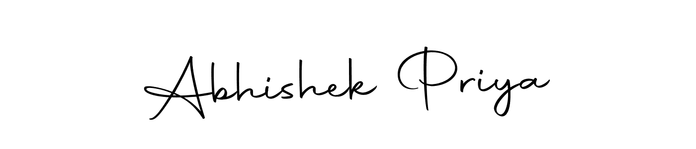 It looks lik you need a new signature style for name Abhishek Priya. Design unique handwritten (Autography-DOLnW) signature with our free signature maker in just a few clicks. Abhishek Priya signature style 10 images and pictures png