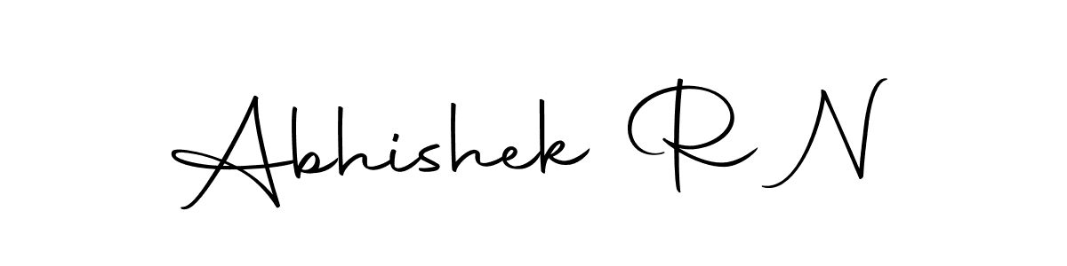 Use a signature maker to create a handwritten signature online. With this signature software, you can design (Autography-DOLnW) your own signature for name Abhishek R N. Abhishek R N signature style 10 images and pictures png