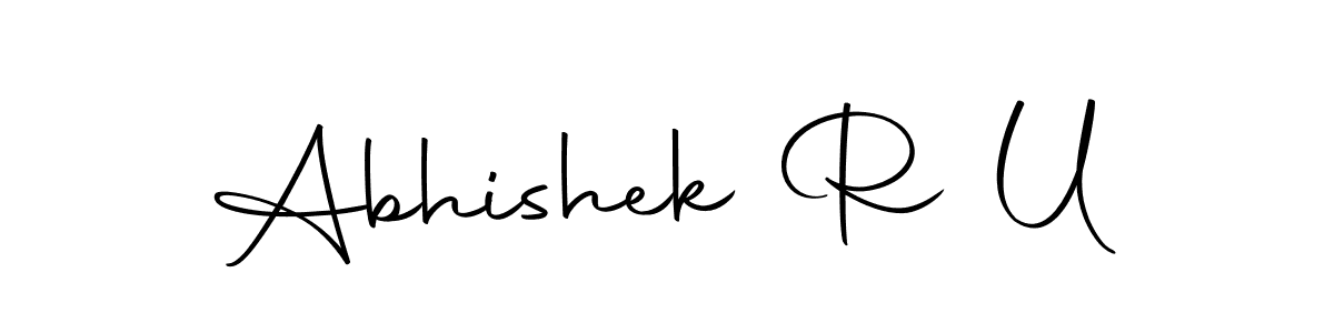 Design your own signature with our free online signature maker. With this signature software, you can create a handwritten (Autography-DOLnW) signature for name Abhishek R U. Abhishek R U signature style 10 images and pictures png