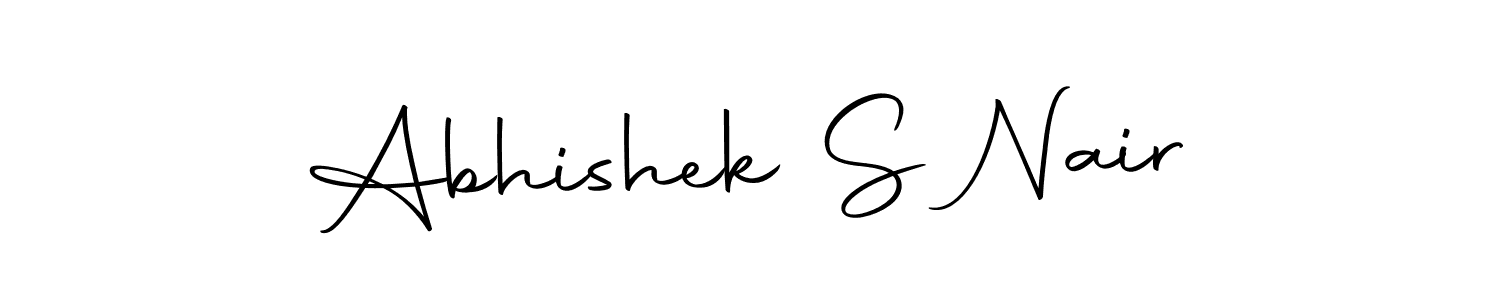 Use a signature maker to create a handwritten signature online. With this signature software, you can design (Autography-DOLnW) your own signature for name Abhishek S Nair. Abhishek S Nair signature style 10 images and pictures png