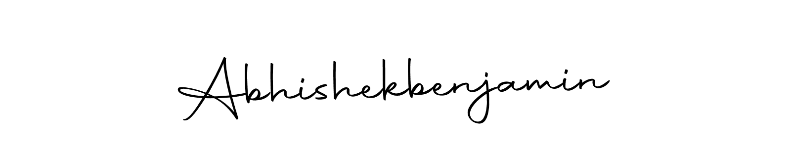 How to make Abhishekbenjamin name signature. Use Autography-DOLnW style for creating short signs online. This is the latest handwritten sign. Abhishekbenjamin signature style 10 images and pictures png