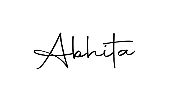 Use a signature maker to create a handwritten signature online. With this signature software, you can design (Autography-DOLnW) your own signature for name Abhita. Abhita signature style 10 images and pictures png