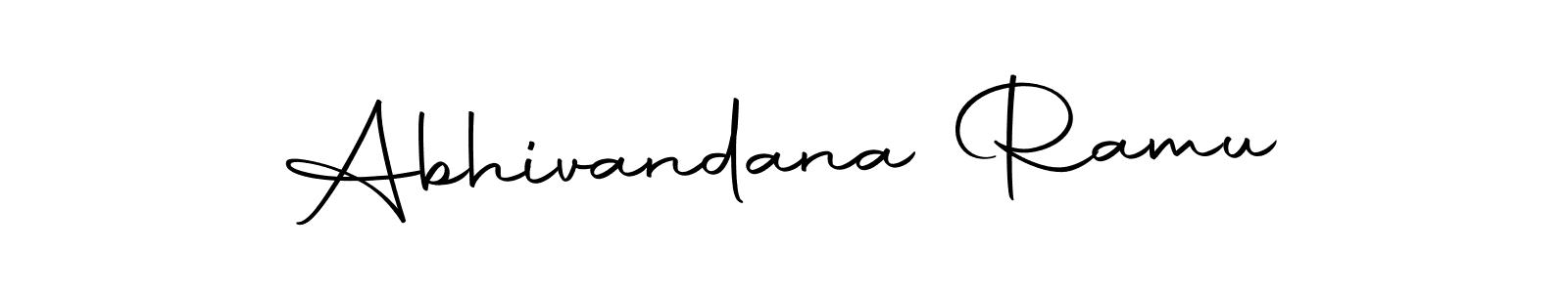 if you are searching for the best signature style for your name Abhivandana Ramu. so please give up your signature search. here we have designed multiple signature styles  using Autography-DOLnW. Abhivandana Ramu signature style 10 images and pictures png