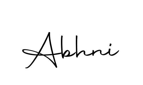 Design your own signature with our free online signature maker. With this signature software, you can create a handwritten (Autography-DOLnW) signature for name Abhni. Abhni signature style 10 images and pictures png