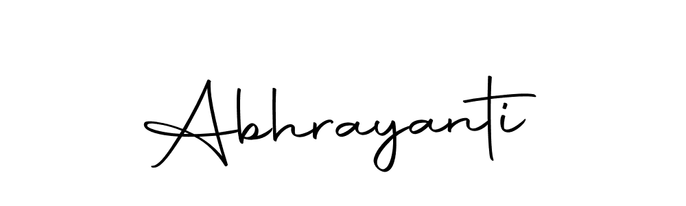 Create a beautiful signature design for name Abhrayanti. With this signature (Autography-DOLnW) fonts, you can make a handwritten signature for free. Abhrayanti signature style 10 images and pictures png