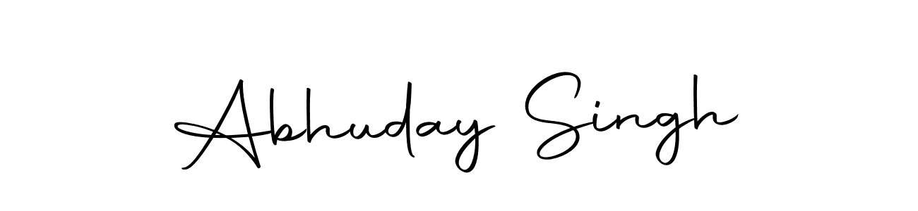 How to make Abhuday Singh name signature. Use Autography-DOLnW style for creating short signs online. This is the latest handwritten sign. Abhuday Singh signature style 10 images and pictures png