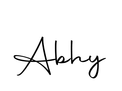 You should practise on your own different ways (Autography-DOLnW) to write your name (Abhy) in signature. don't let someone else do it for you. Abhy signature style 10 images and pictures png