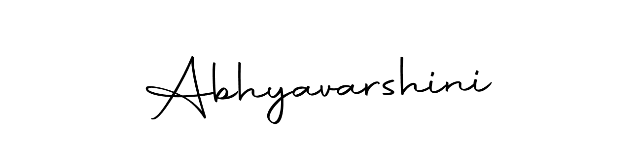 How to make Abhyavarshini name signature. Use Autography-DOLnW style for creating short signs online. This is the latest handwritten sign. Abhyavarshini signature style 10 images and pictures png