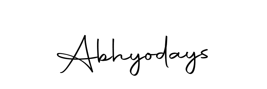 Design your own signature with our free online signature maker. With this signature software, you can create a handwritten (Autography-DOLnW) signature for name Abhyodays. Abhyodays signature style 10 images and pictures png