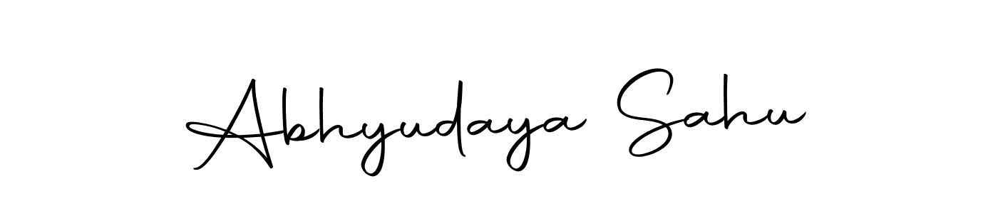 How to make Abhyudaya Sahu name signature. Use Autography-DOLnW style for creating short signs online. This is the latest handwritten sign. Abhyudaya Sahu signature style 10 images and pictures png