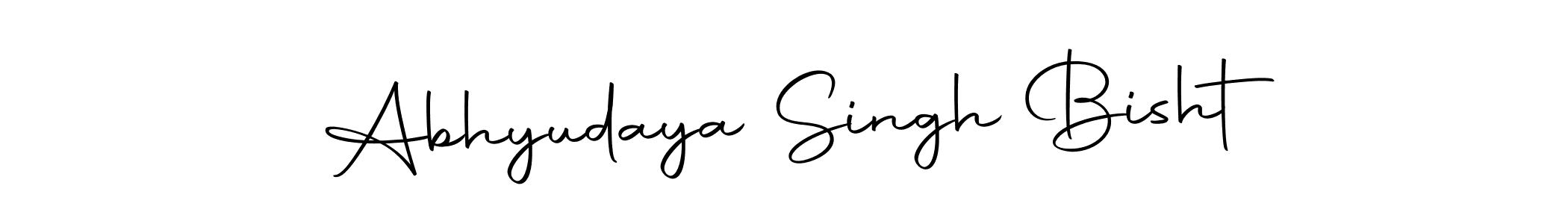How to make Abhyudaya Singh Bisht name signature. Use Autography-DOLnW style for creating short signs online. This is the latest handwritten sign. Abhyudaya Singh Bisht signature style 10 images and pictures png