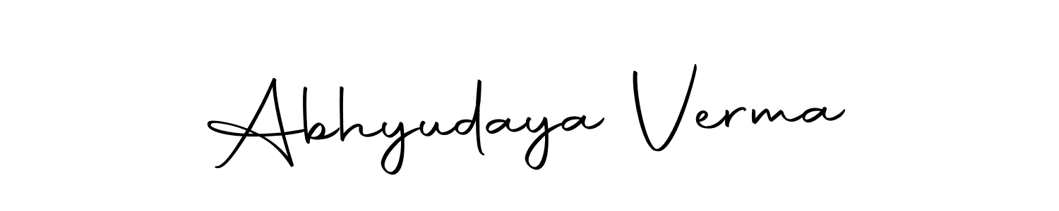 Make a short Abhyudaya Verma signature style. Manage your documents anywhere anytime using Autography-DOLnW. Create and add eSignatures, submit forms, share and send files easily. Abhyudaya Verma signature style 10 images and pictures png
