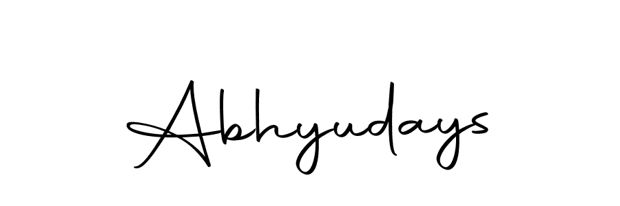 How to make Abhyudays name signature. Use Autography-DOLnW style for creating short signs online. This is the latest handwritten sign. Abhyudays signature style 10 images and pictures png