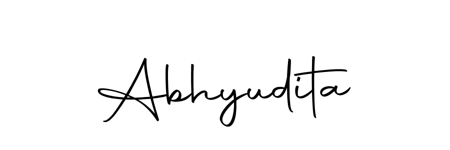 How to make Abhyudita name signature. Use Autography-DOLnW style for creating short signs online. This is the latest handwritten sign. Abhyudita signature style 10 images and pictures png