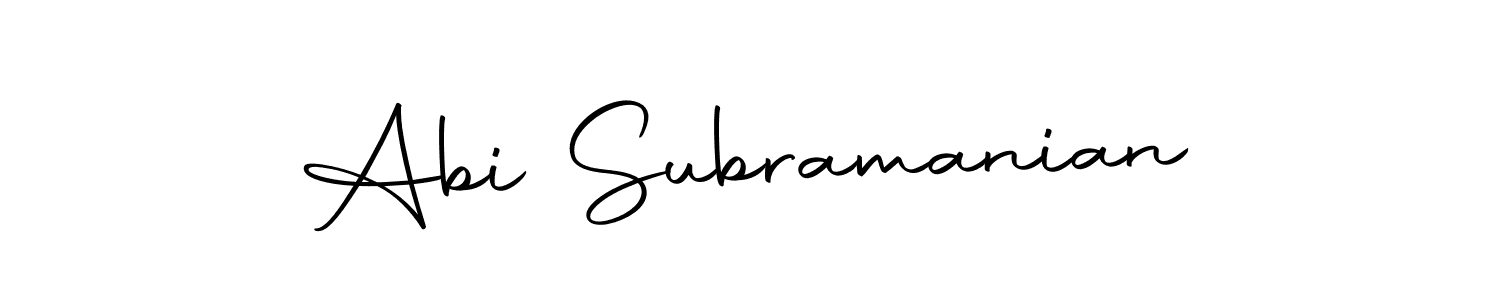 Use a signature maker to create a handwritten signature online. With this signature software, you can design (Autography-DOLnW) your own signature for name Abi Subramanian. Abi Subramanian signature style 10 images and pictures png