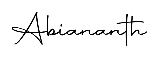 Create your official email sign-off with Abiananth name in Autography-DOLnW style. Crisp, clean, and perfectly legible across all screens. Abiananth signature style 10 images and pictures png