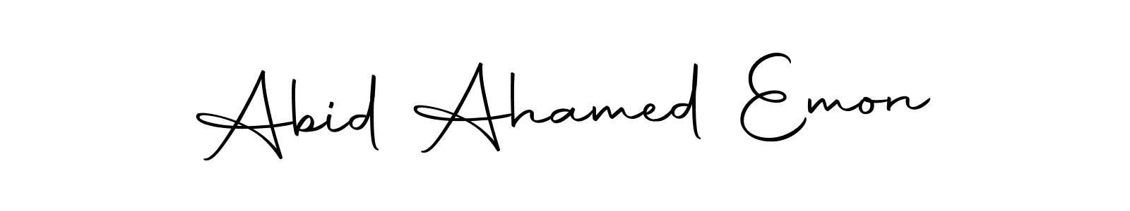It looks lik you need a new signature style for name Abid Ahamed Emon. Design unique handwritten (Autography-DOLnW) signature with our free signature maker in just a few clicks. Abid Ahamed Emon signature style 10 images and pictures png