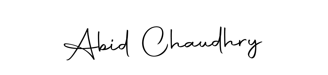 Use a signature maker to create a handwritten signature online. With this signature software, you can design (Autography-DOLnW) your own signature for name Abid Chaudhry. Abid Chaudhry signature style 10 images and pictures png