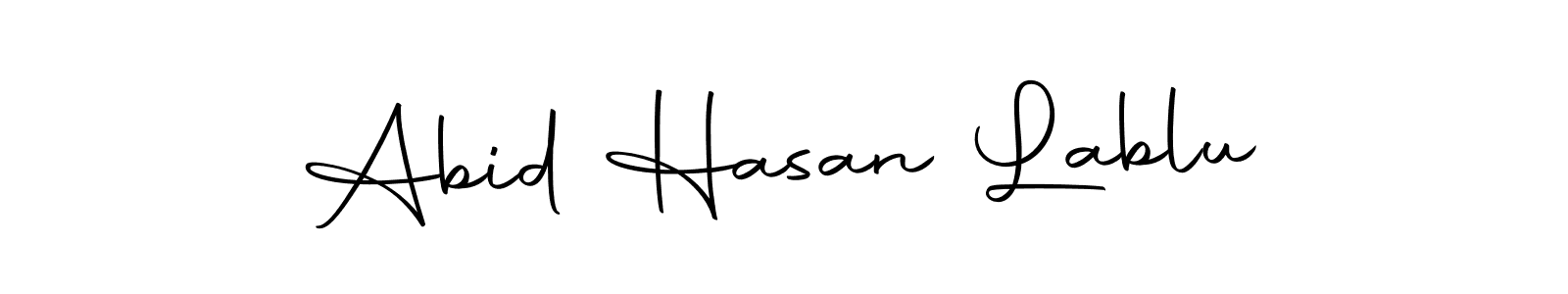 The best way (Autography-DOLnW) to make a short signature is to pick only two or three words in your name. The name Abid Hasan Lablu include a total of six letters. For converting this name. Abid Hasan Lablu signature style 10 images and pictures png