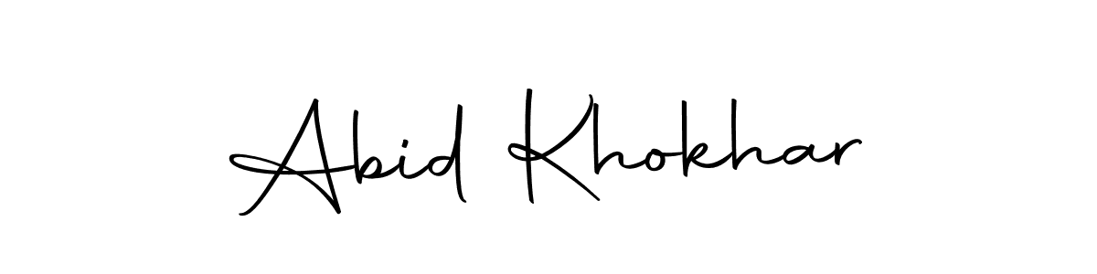 It looks lik you need a new signature style for name Abid Khokhar. Design unique handwritten (Autography-DOLnW) signature with our free signature maker in just a few clicks. Abid Khokhar signature style 10 images and pictures png